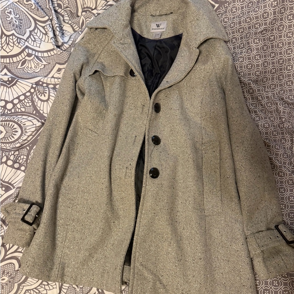 Worthington Gray Tweed Pea Coat